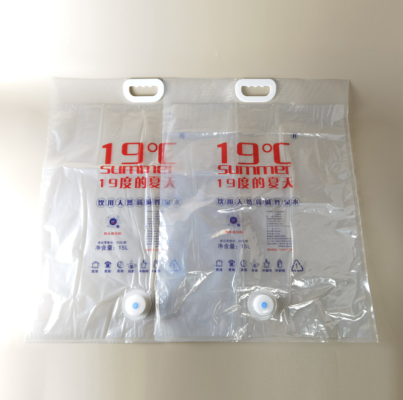15L transparent bag in box with plastic handle