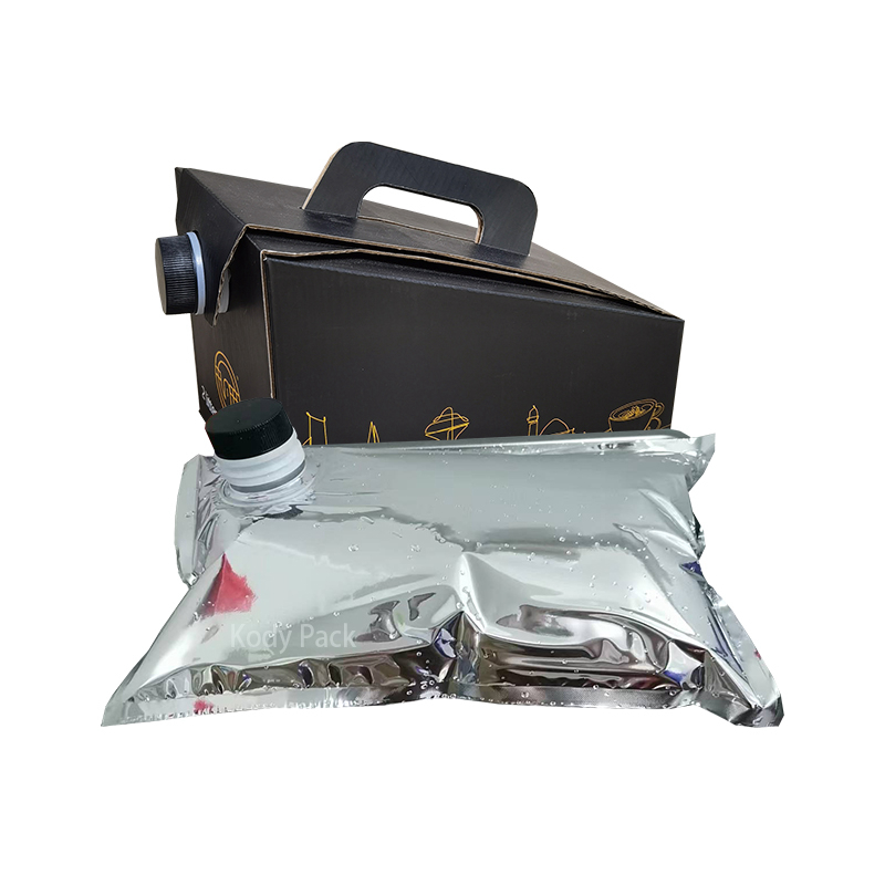 2L aluminum bag with screw cap and box